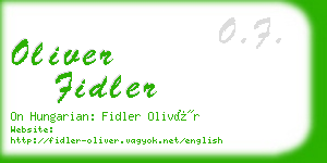 oliver fidler business card